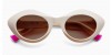 Etnia Barcelona AMPAT 50S wh, 240,00 €, Occhiali Bianco a forma Gatto