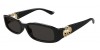 Gucci GG1661S 001 black black grey, 365,00 €, Occhiali Gucci Nero a forma Rettangolare