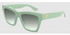 Gucci GG1714S 004 green green grey, 245,00 €, Occhiali Gucci Verde a forma Squadrato