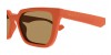 Gucci GG1539S 004 orange orange brown, 305,00 €, Occhiali Gucci Arancio a forma Rettangolare