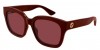 Gucci GG1338S 007 burgundy burgundy red, 260,00 €, Occhiali Gucci Rosso a forma Squadrato