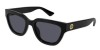 Gucci GG1578S 001 black black grey, 260,00 €, Occhiali Gucci Nero a forma Squadrato