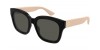 Gucci GG1338S 006 black pink grey, 260,00 €, Occhiali Gucci Nero a forma Squadrato