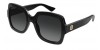 Gucci GG1337S 002 black black grey, 310,00 €, Occhiali Gucci Nero a forma Squadrato