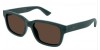 Gucci GG1583S 003 blue blue brown, 260,00 €, Occhiali Gucci Verde a forma Rettangolare