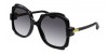 Gucci GG1431S 001 black black grey, 380,00 €, Occhiali Gucci Nero a forma Farfalla