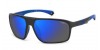 Polaroid Sport Pld 7058/s 0VK/QG MTBLK BLUE, 100,00 €, Occhiali Polaroid Nero a forma Mascherina
