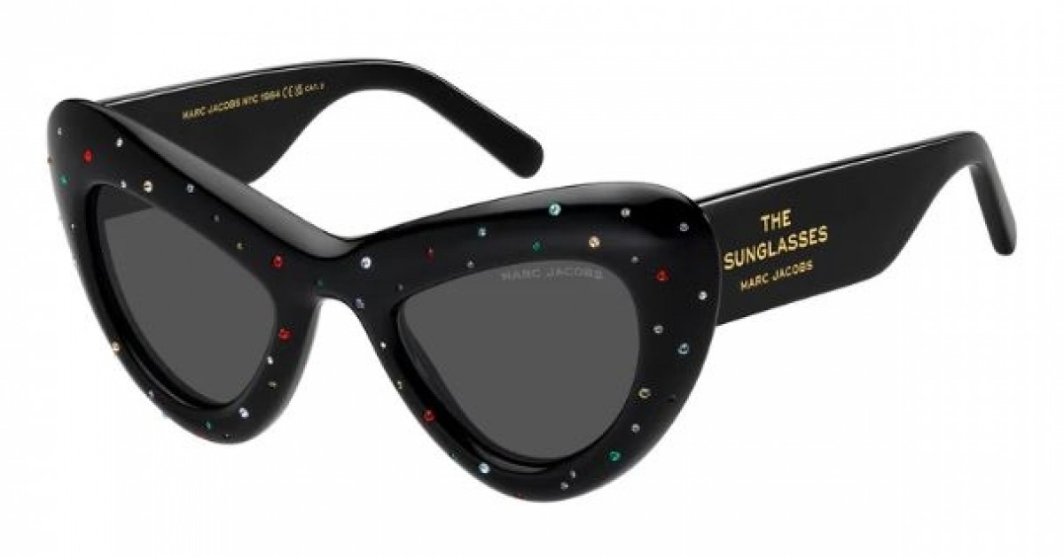 Marc Jacobs Marc 798/s Str 807/IR BLACK, 355,00 €, Occhiali Marc Jacobs Nero a forma Gatto
