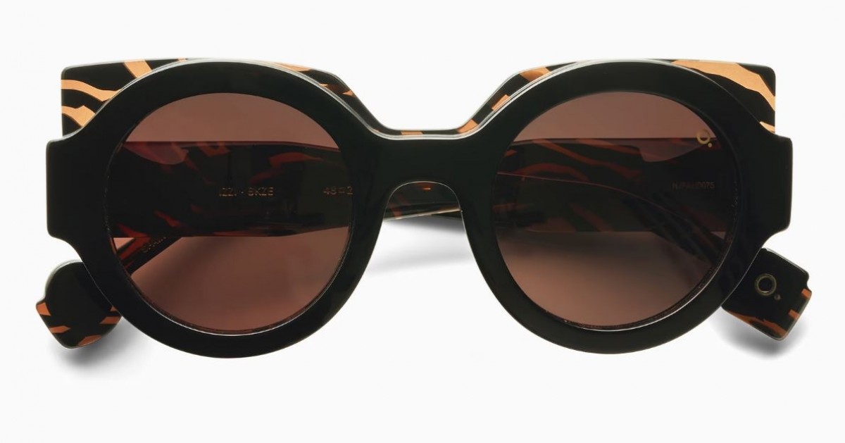 Etnia Barcelona IZZI 48S bkze, 275,00 €, Occhiali Etnia Barcelona Nero a forma Rotondo