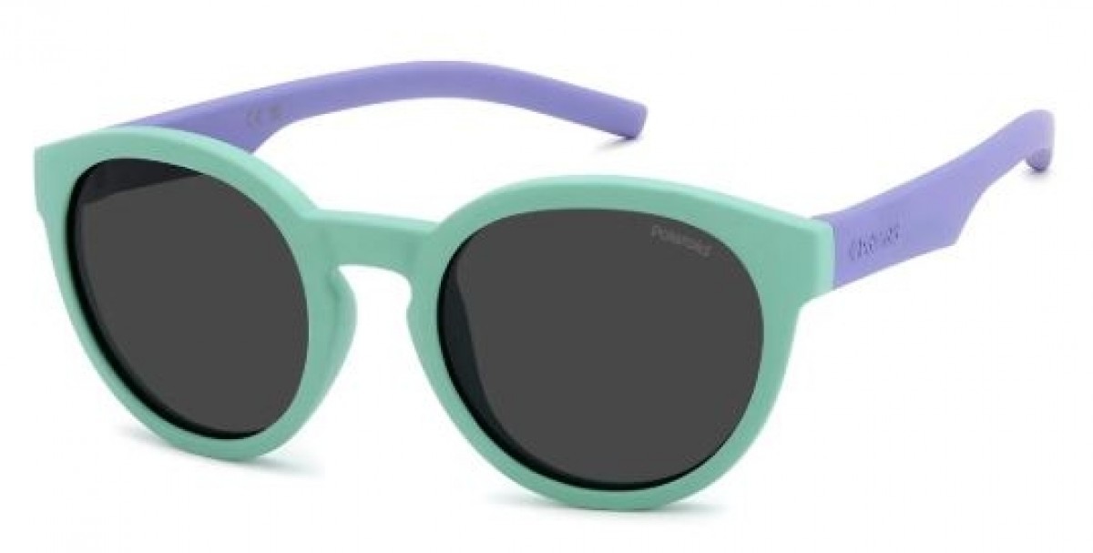 Polaroid Kids Pld 8019/s WK2/M9 AQUA, 50,00 €, Occhiali Polaroid Verde a forma Rotondo