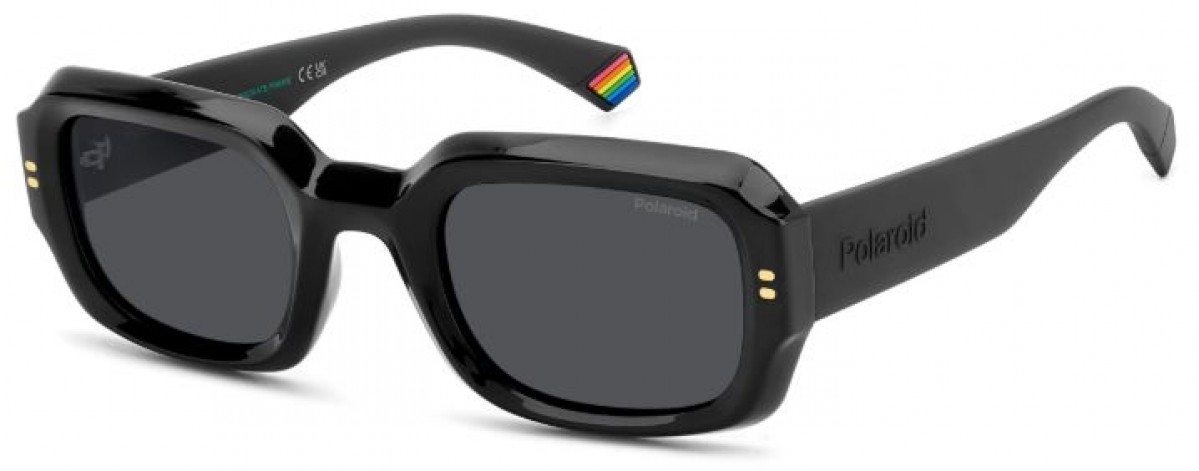 Polaroid Pld 6239/s/x 807/M9 BLACK, 100,00 €, Occhiali Polaroid Nero a forma Rettangolare