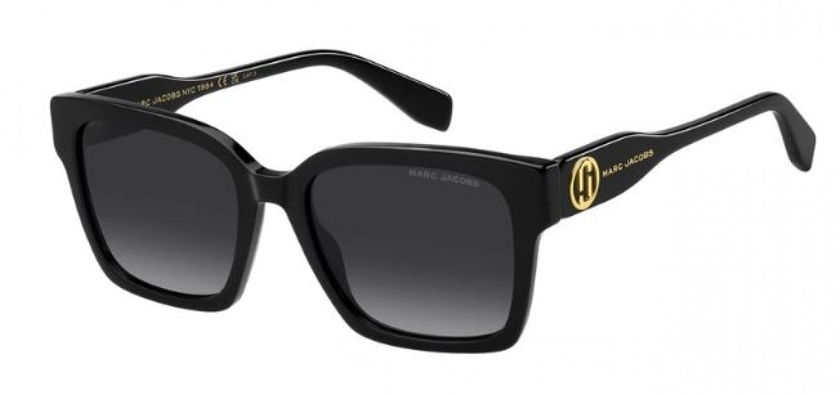 Marc Jacobs Marc 814/s 807/9O BLACK, 270,00 €, Occhiali Marc Jacobs Nero a forma Rettangolare