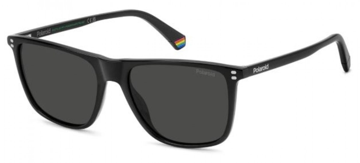 Polaroid Pld 6232/s 807/M9 BLACK, 100,00 €, Occhiali Polaroid Nero a forma Rettangolare