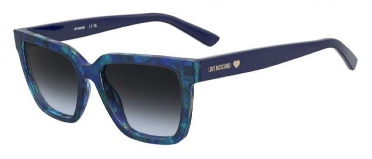 Moschino Mol087/s PJP/9O BLUE, 155,00 €, Occhiali Moschino Blu a forma Rettangolare
