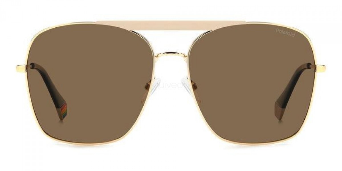 Polaroid Pld 6201/s/x YYH/SP MT IVORY GD, 100,00 €, Occhiali Polaroid Oro a forma Squadrato