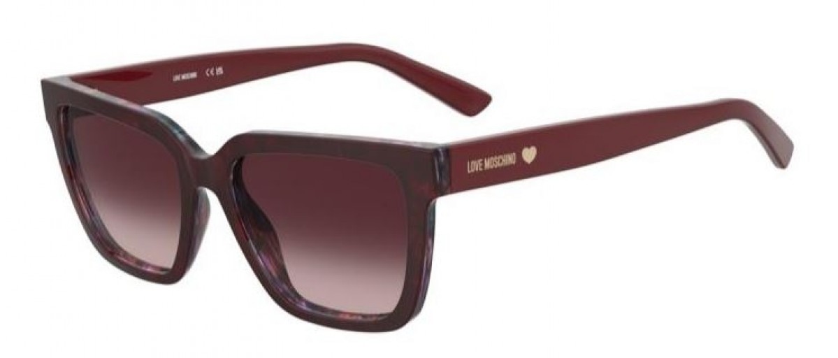 Moschino Mol087/s LHF/UQ BURGUNDY, 155,00 €, Occhiali Moschino Rosso a forma Rettangolare