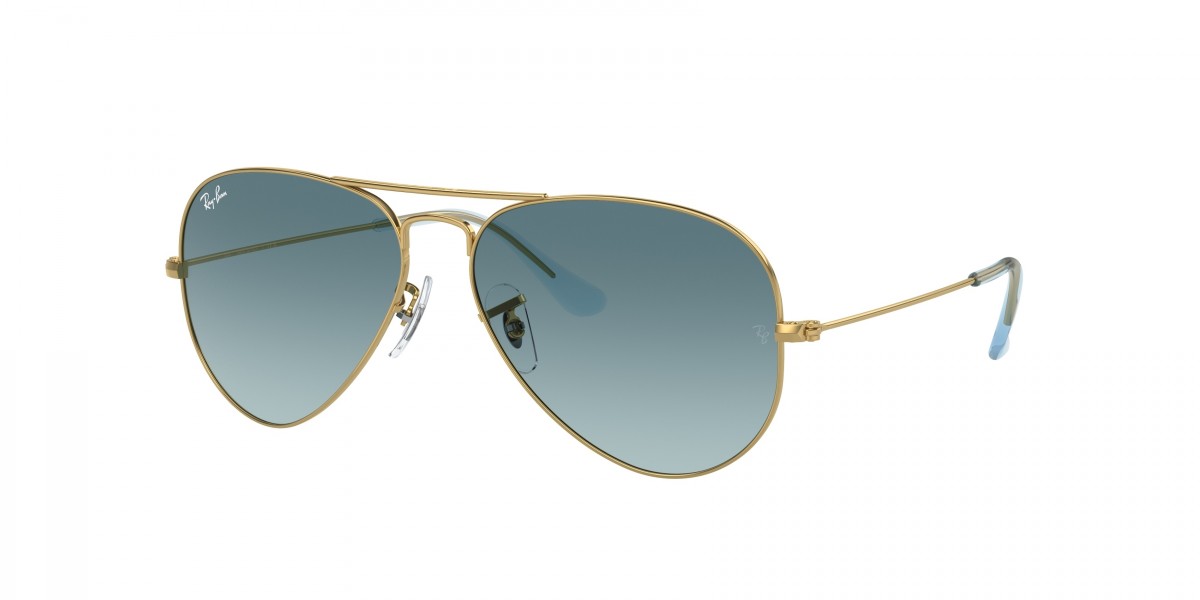 Ray Ban 3025 001/3M 55, 200,00 €, Occhiali Ray Ban Oro a forma Goccia aviator