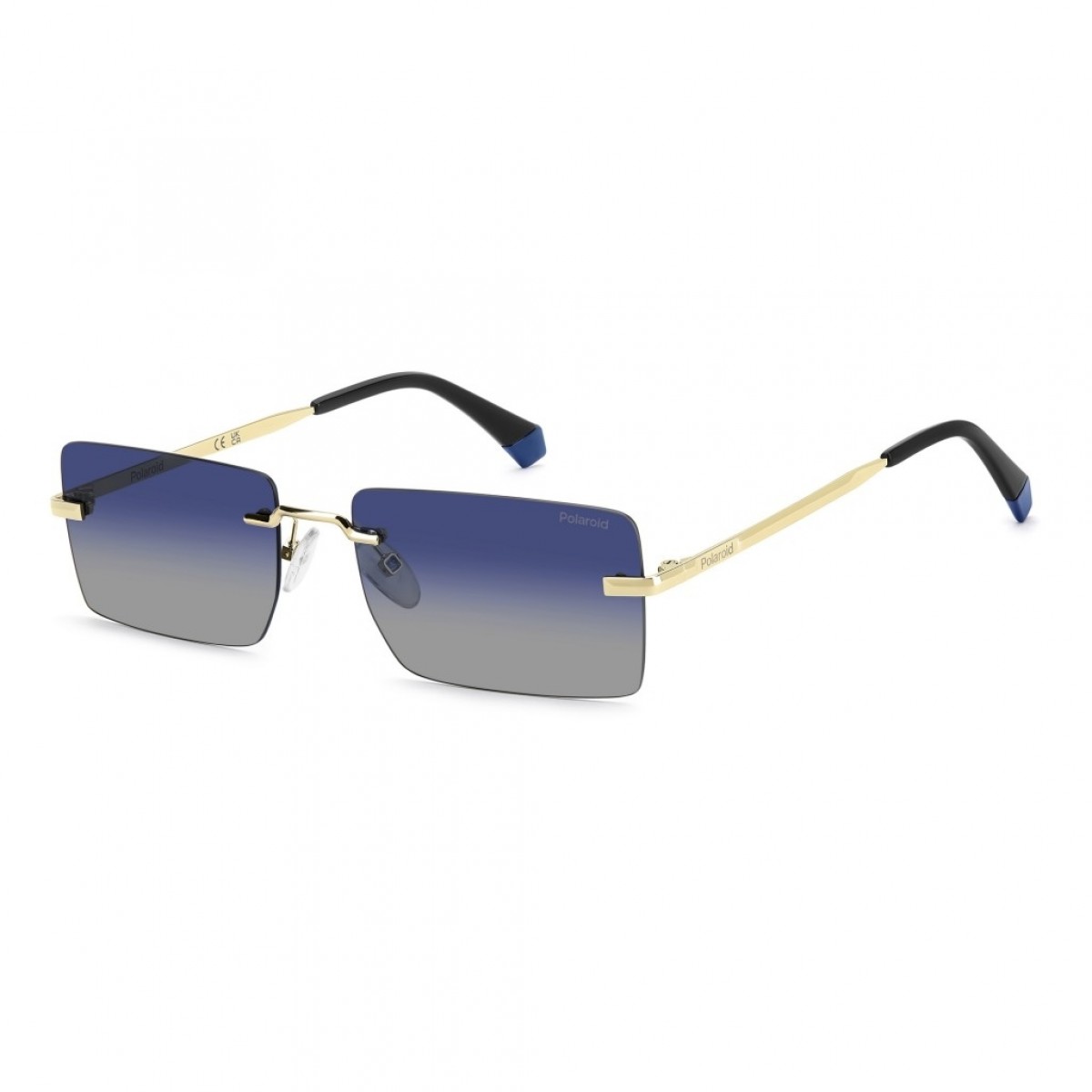 Polaroid Pld 6245/s LKS/Z7 GOLD BLUE, 100,00 €, Occhiali Polaroid Oro a forma Rettangolare