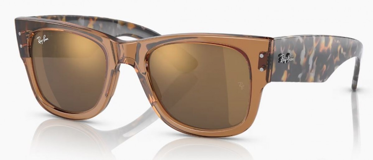 Ray Ban 0840S 663693, 225,00 €, Occhiali Ray Ban Marrone a forma Squadrato
