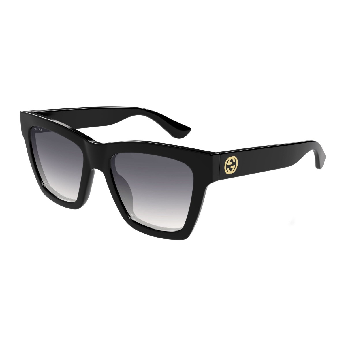 Gucci GG1714S 001 black black grey, 245,00 €, Occhiali Gucci Nero a forma Squadrato