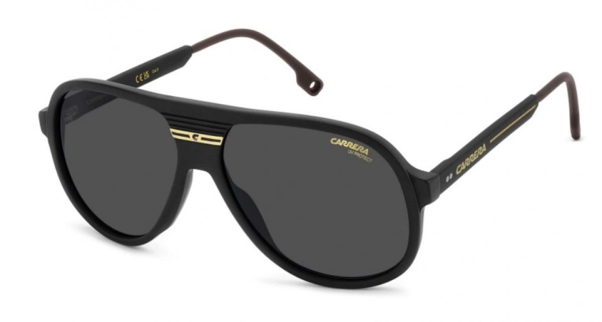 Carrera C Sport 07/s I46/IR MT BLCK GOLD, 210,00 €, Occhiali Carrera Nero a forma Goccia aviator