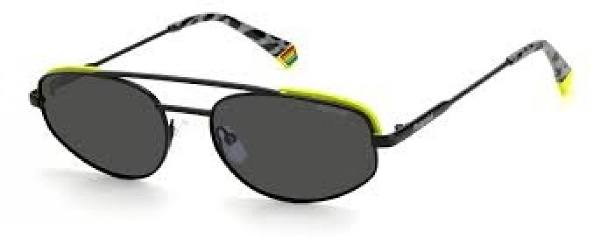 Polaroid Pld 6130/s 08A/M9 BLACK GREY, 95,00 €, Occhiali Polaroid Nero a forma Rettangolare