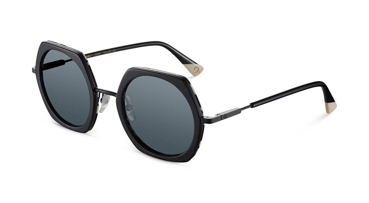 Etnia Barcelona BAEZA 50S BAEZA 50S, 255,00 €, Occhiali Etnia Barcelona Nero a forma Ottagonale