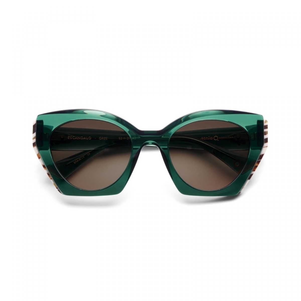Etnia Barcelona ESCANDALO 52S grze, 275,00 €, Occhiali Etnia Barcelona Verde a forma Gatto