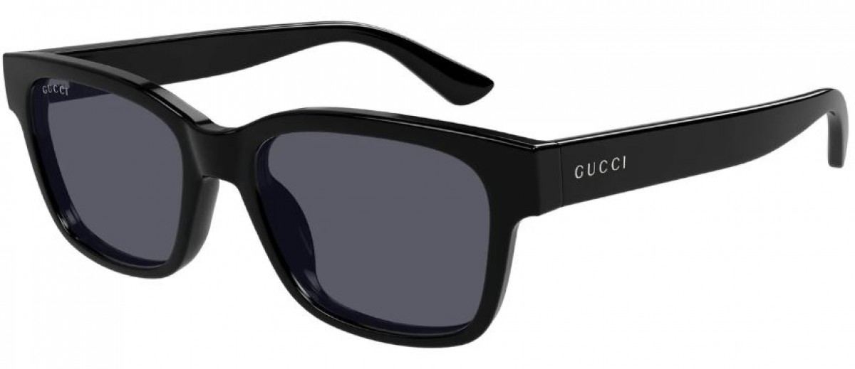 Gucci GG1716S 001 black black grey, 260,00 €, Occhiali Gucci Nero a forma Rettangolare