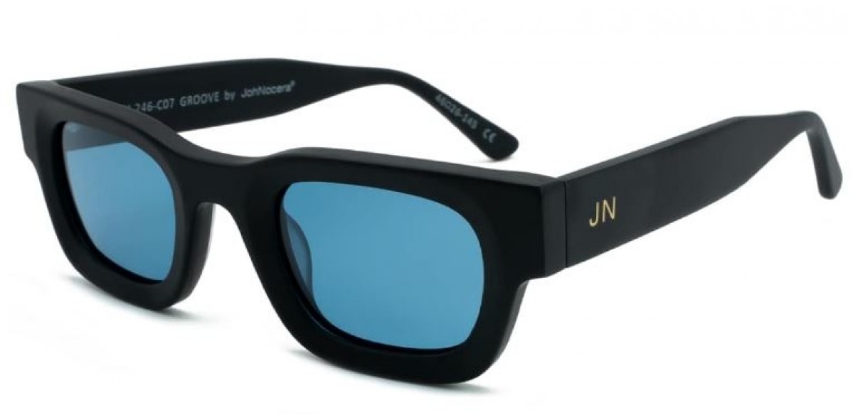 JohNocera Groove 07, 165,00 €, Occhiali Nero a forma Rettangolare