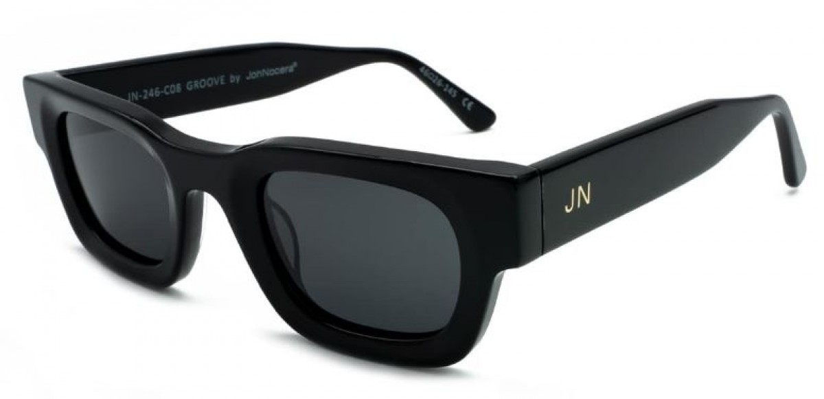 JohNocera Groove 08, 165,00 €, Occhiali Nero a forma Rettangolare