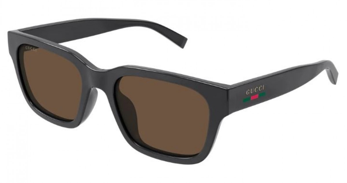 Gucci GG1857S 003 grey grey brown, 260,00 €, Occhiali Gucci Grigio a forma Rettangolare