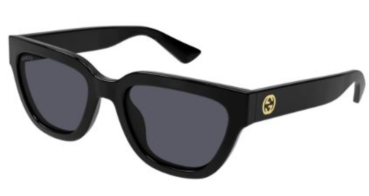 Gucci GG1578S 001 black black grey, 260,00 €, Occhiali Gucci Nero a forma Squadrato