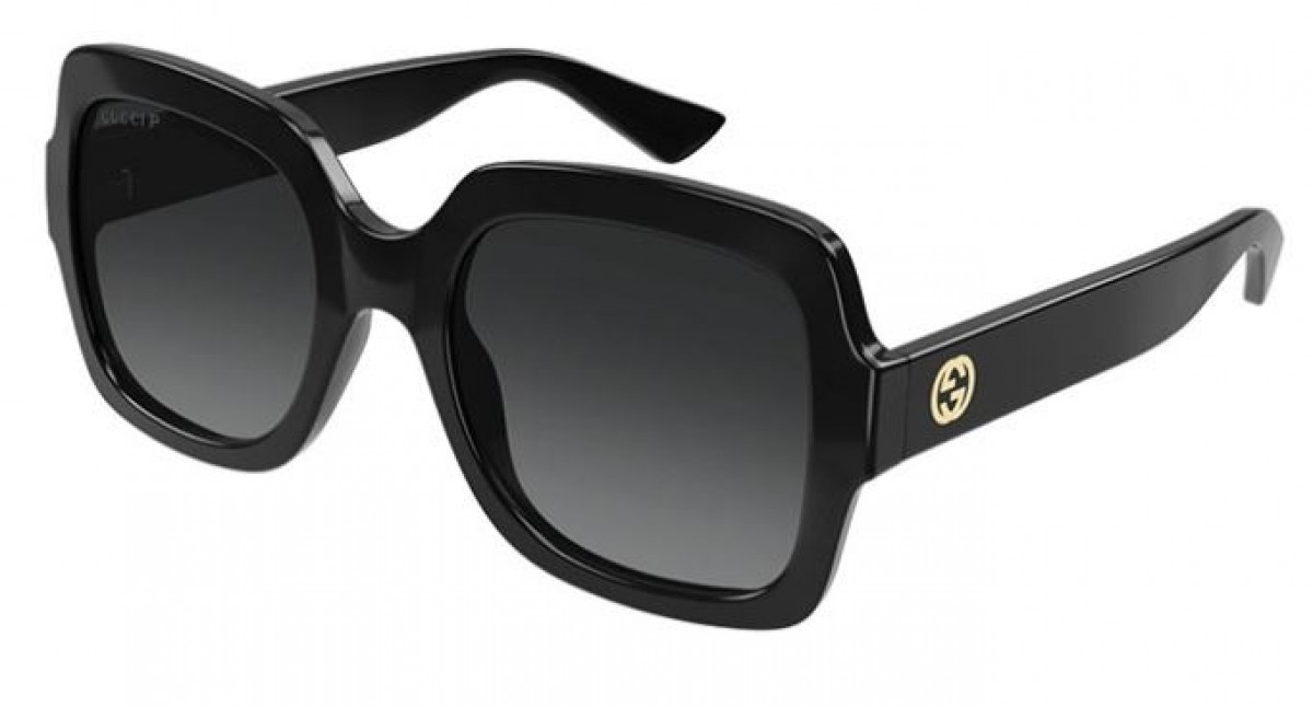 Gucci GG1337S 002 black black grey, 310,00 €, Occhiali Gucci Nero a forma Squadrato