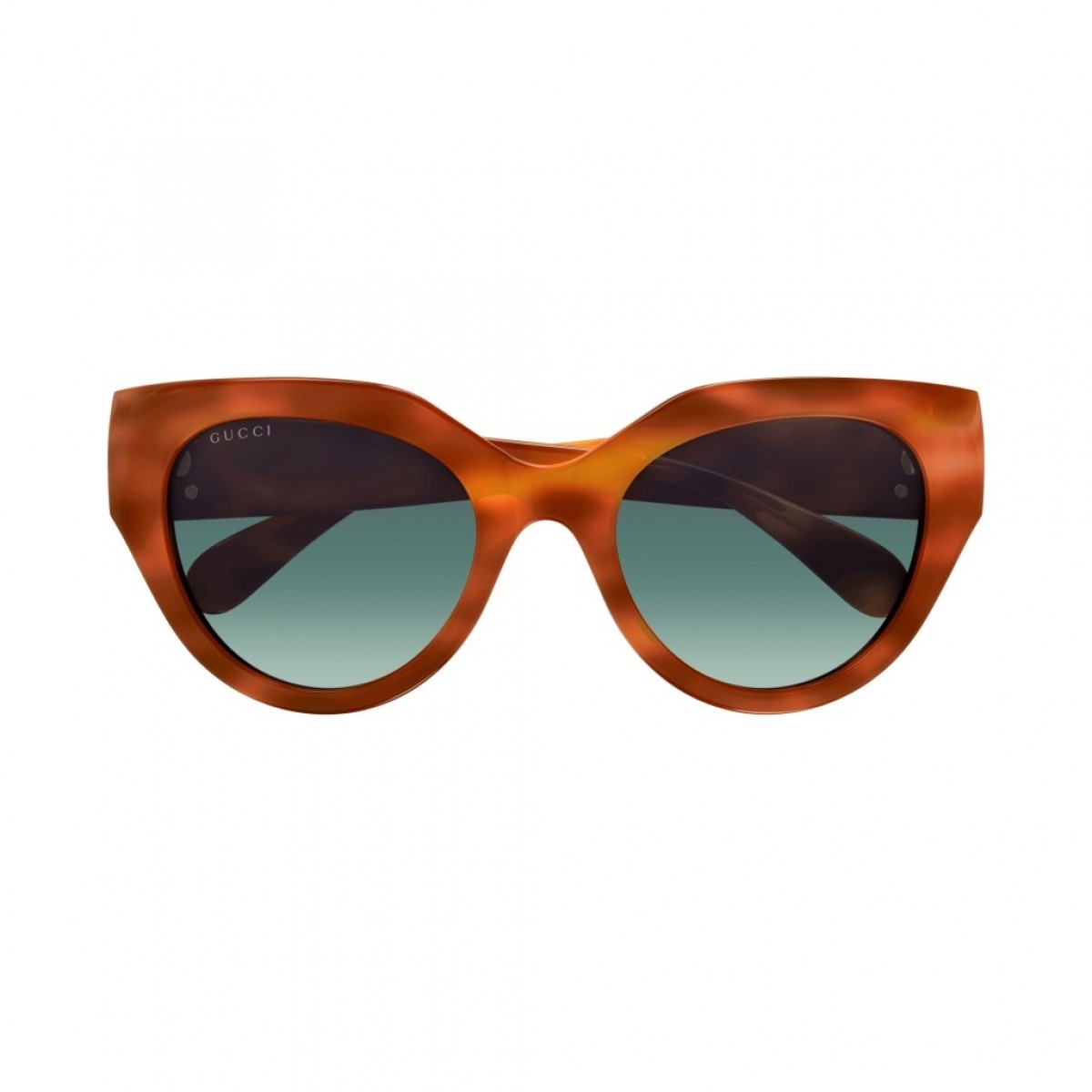 Gucci GG1408S 004 havana havana green, 475,00 €, Occhiali Gucci Marrone a forma Gatto