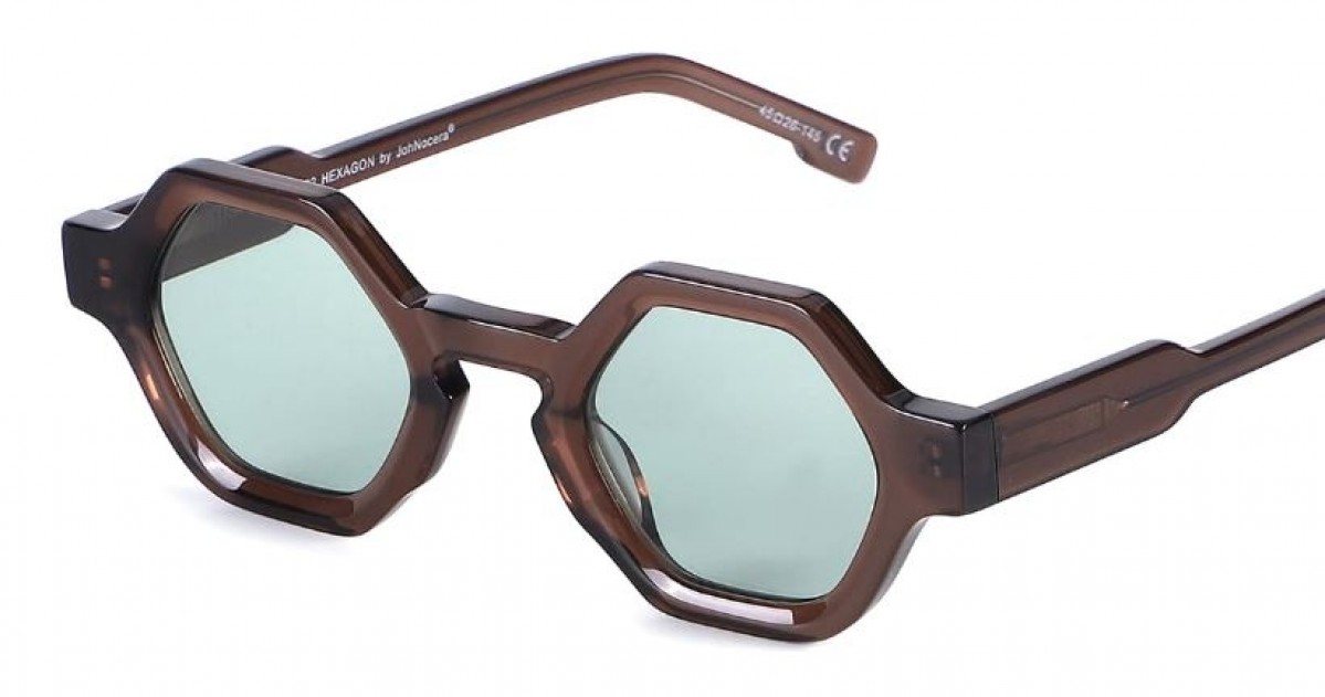 JohNocera Hexagon 02, 165,00 €, Occhiali Marrone a forma Ottagonale