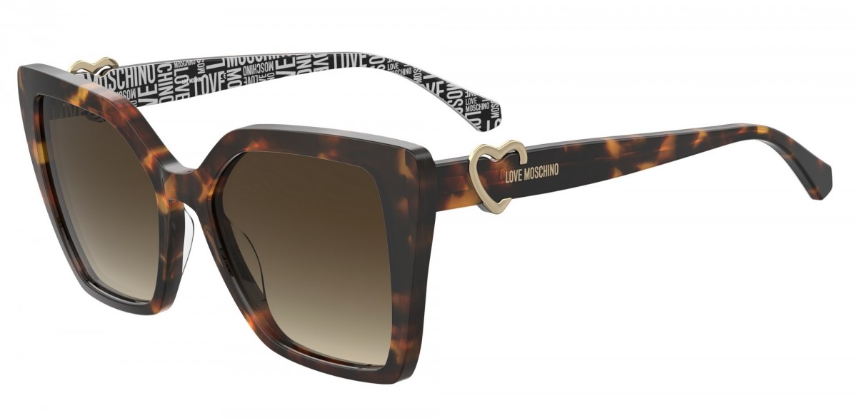 Moschino Mol067/s 086/HA HAVANA, 185,00 €, Occhiali Moschino Marrone a forma Squadrato