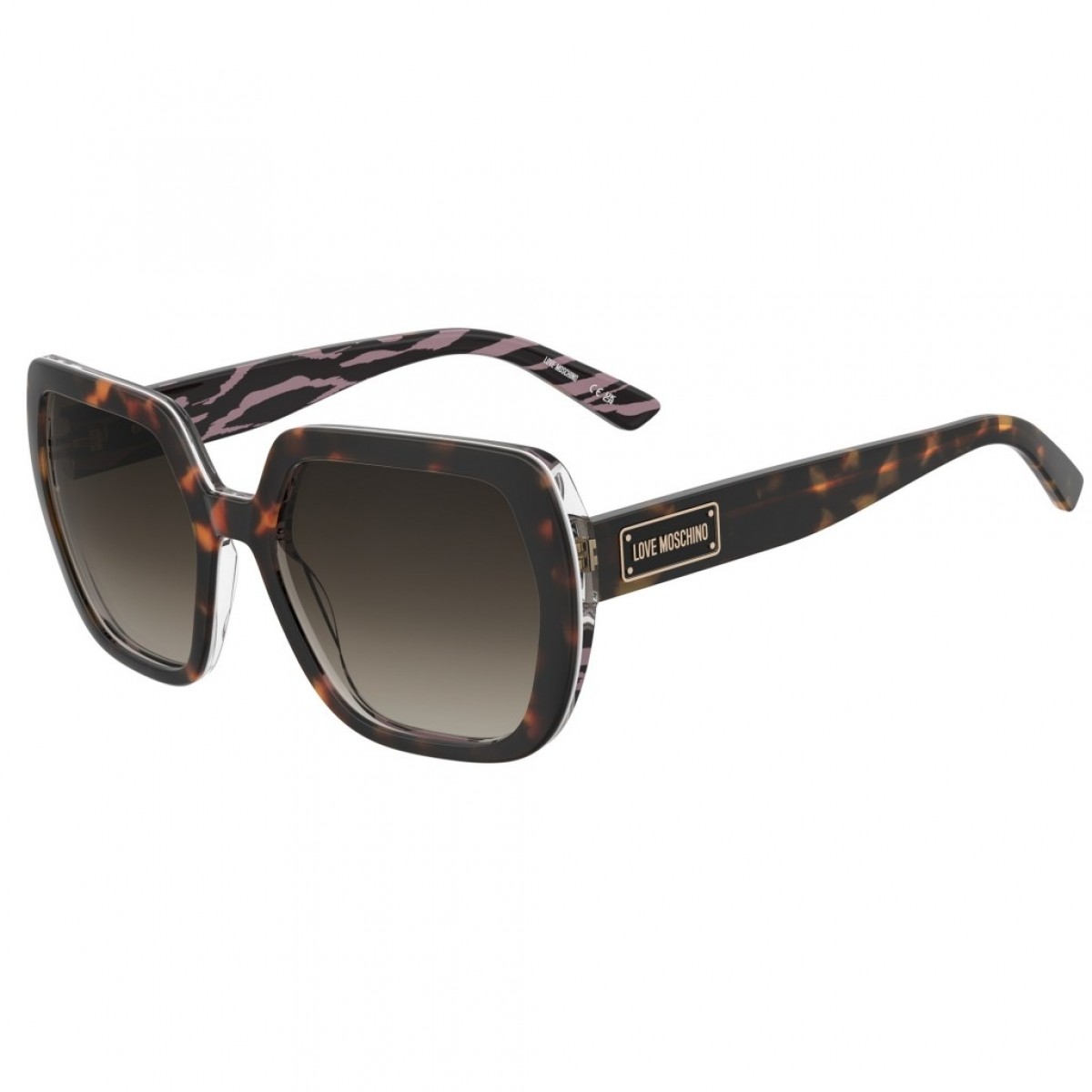 Moschino Mol082/s MAP/HA HVN PTTRNPNK, 195,00 €, Occhiali Moschino Marrone a forma Squadrato