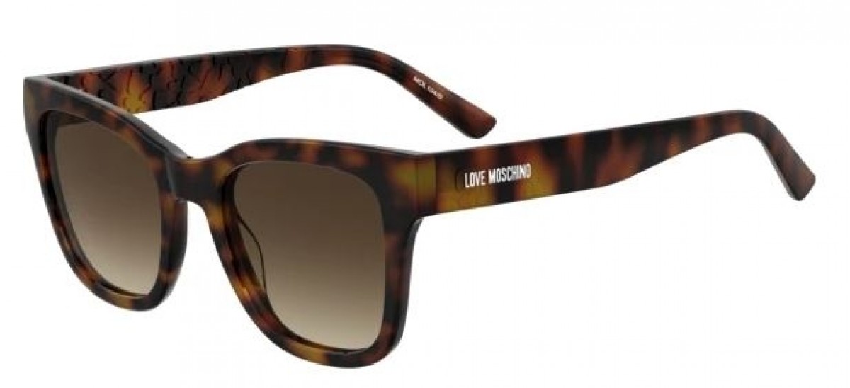 Moschino Love Mol104/s WR9/HA BROWN HAVANA, 160,00 €, Occhiali Moschino Marrone a forma Squadrato