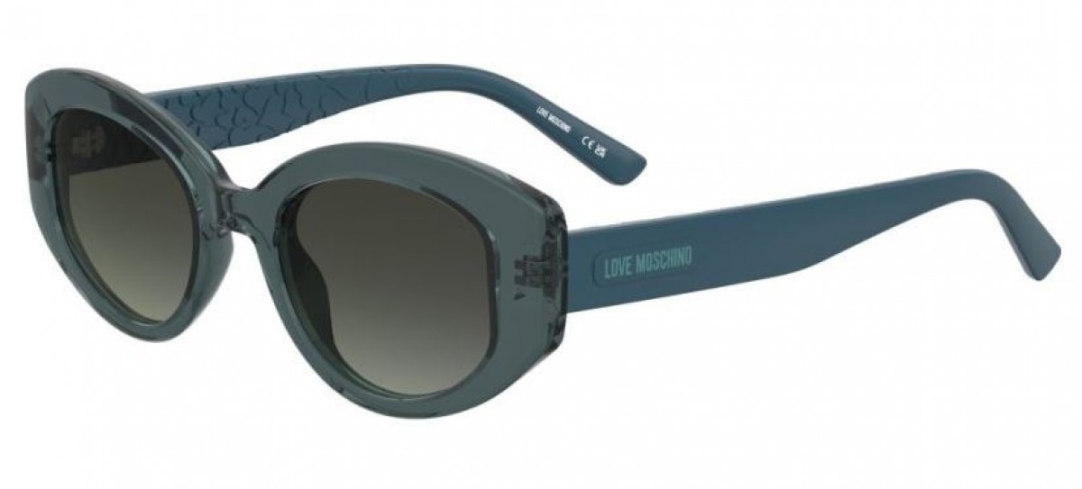 Moschino Love Mol105/s ZI9/IB TEAL, 160,00 €, Occhiali Moschino Blu a forma Ovale