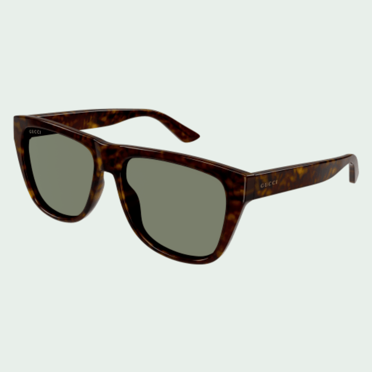 Gucci GG1345S 003 havana havana green, 245,00 €, Occhiali Gucci Marrone a forma Mascherina