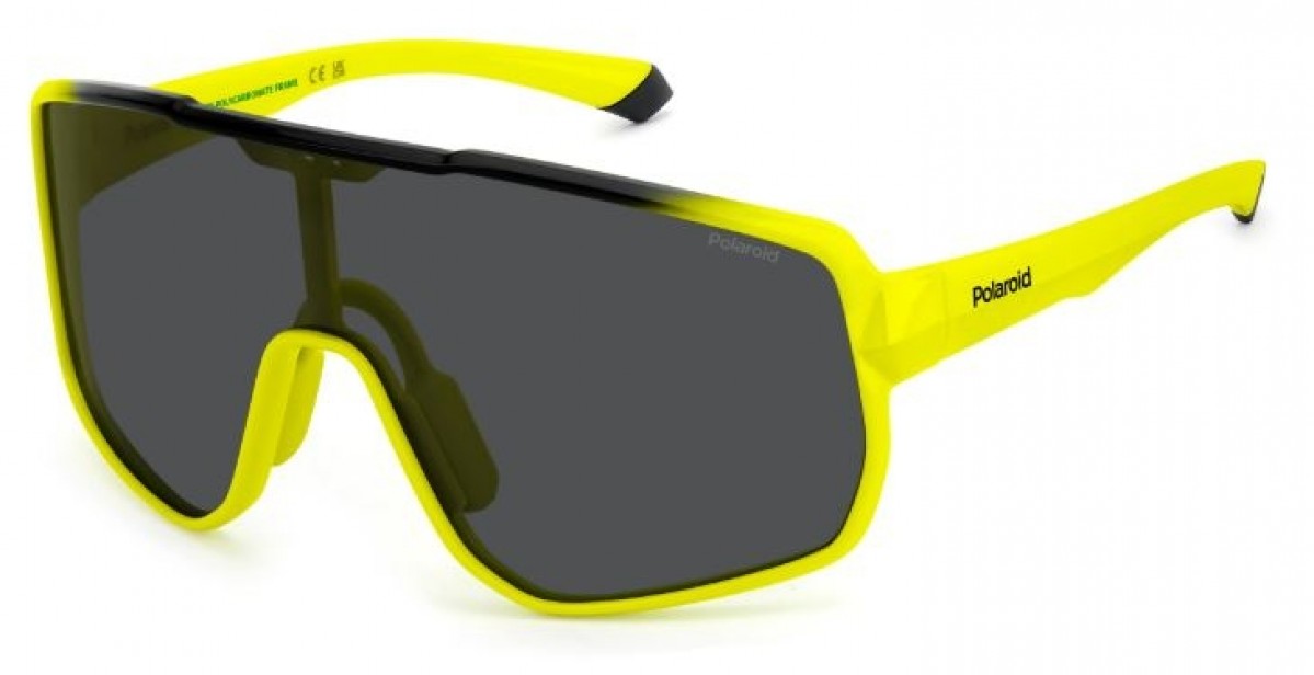 Polaroid Sport Pld 7060/s 4CW/M9 YELLOW BLACK, 100,00 €, Occhiali Polaroid Giallo a forma Mascherina