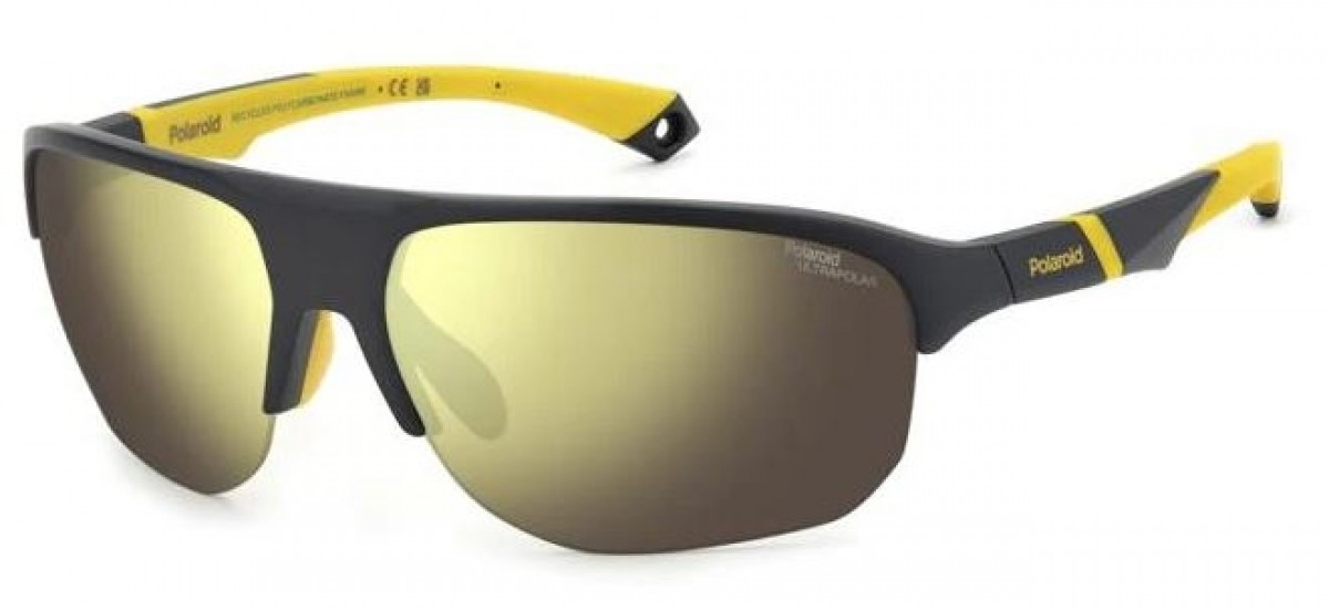 Polaroid Sport Pld 7059/s PGC/VV MTBK YELLOW, 100,00 €, Occhiali Polaroid Nero a forma Mascherina