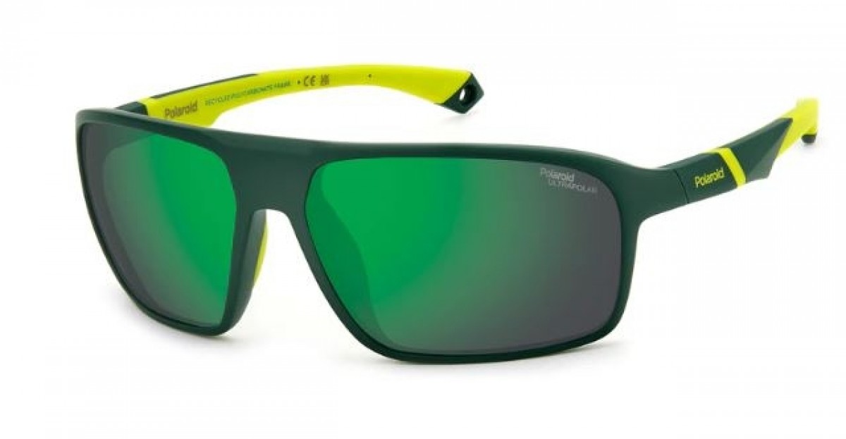 Polaroid Sport Pld 7058/s DLD/78 MATTE GREEN, 100,00 €, Occhiali Polaroid Verde a forma Mascherina