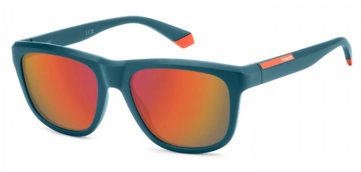 Polaroid Pld 2163/s 5BF/OZ MT PETROL, 100,00 €, Occhiali Polaroid Verde a forma Rettangolare