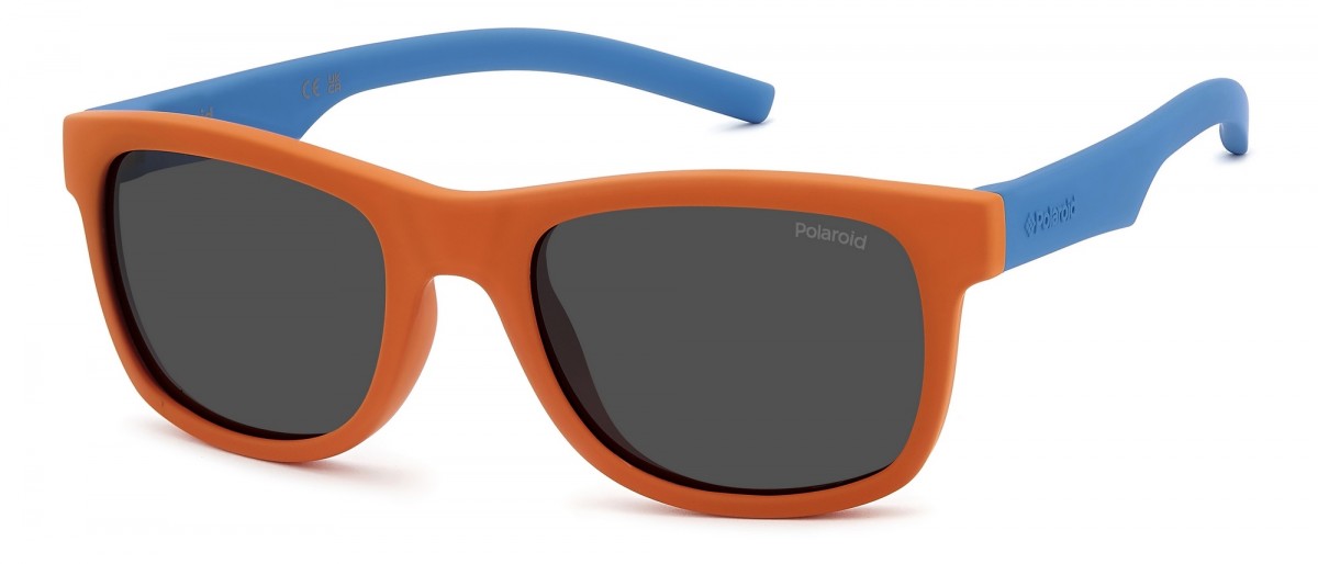 Polaroid Kids Pld 8020/s DDW/M9 ORANGE BLUE, 50,00 €, Occhiali Polaroid Arancio a forma Rettangolare