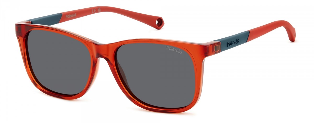 Polaroid Kids Pld 8058/s C9A/M9 RED, 60,00 €, Occhiali Polaroid Rosso a forma Rettangolare