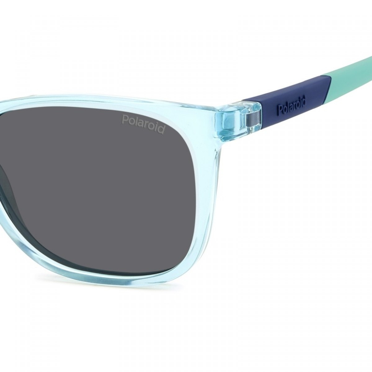 Polaroid Kids Pld 8058/s MVU/M9 AZURE, 60,00 €, Occhiali Polaroid Blu a forma Rettangolare