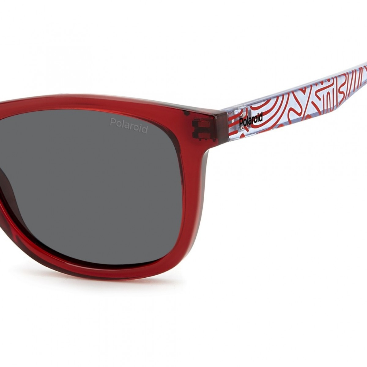 Polaroid Kids Pld 8060/s C9A/M9 RED, 60,00 €, Occhiali Polaroid Rosso a forma Rettangolare