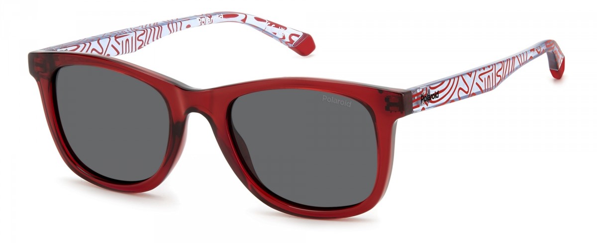 Polaroid Kids Pld 8060/s C9A/M9 RED, 60,00 €, Occhiali Polaroid Rosso a forma Rettangolare